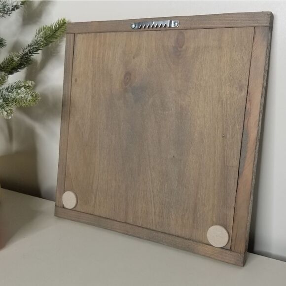 Christmas Wreath Love Birds Holiday Decor ‎ Wood Sign Rustic Farmhouse Wo… - Picture 4 of 7